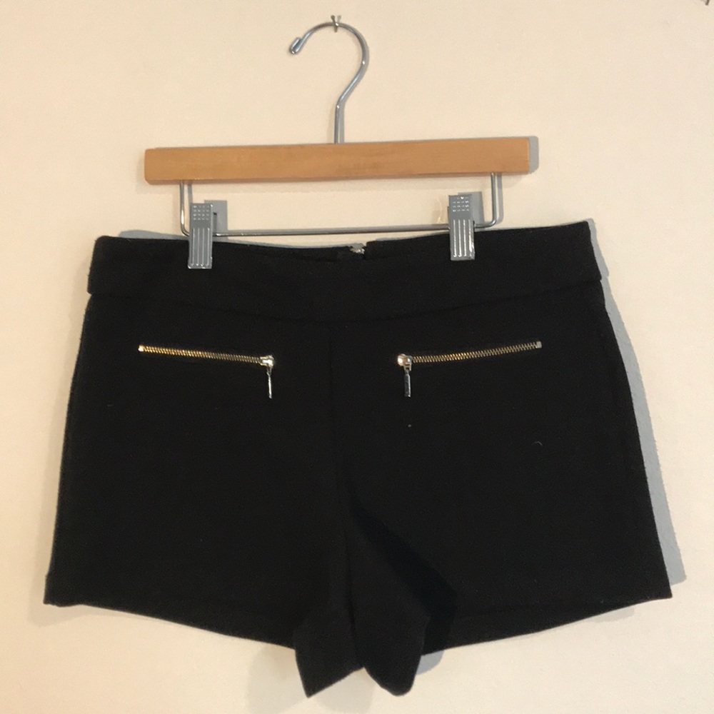 High waisted black shorts
